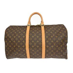 LOUIS VUITTON KEEPALL 55 TRAVEL HANDBAG MONOGRAM M41424 FL0040 YQ02048